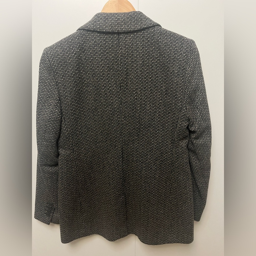 Banana Republic Wylder Textured Tweed Black and Cream Jacket NWT Sz 6 - Picture 3 of 7